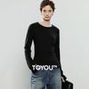 Chuyu Women's Slim-Fit Asymmetrical Long-Sleeve T-Shirt