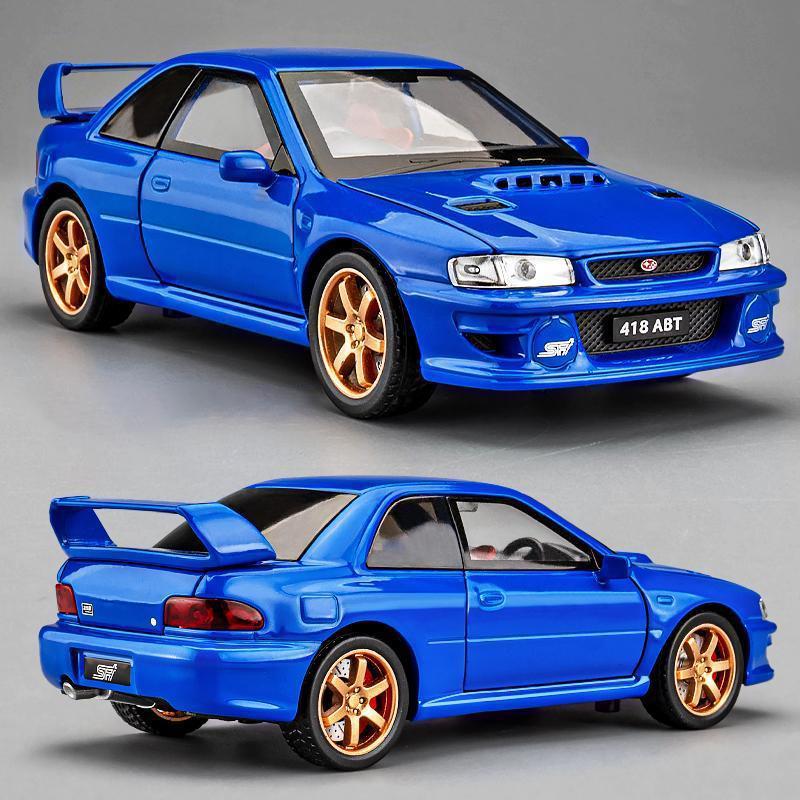 1/32 Scale Subaru Impreza Sti Car Model Sports Car Simulation Car Alloy Model Children's Toy Car Boy Collection Ornaments