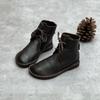 Retro Genuine Leather Short Boots 2025 New Casual Round Toe Versatile Solid Color Women's Soft Cowhide Soft Sole Shoes
