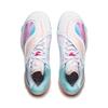 Li Ning Cushioning Slip Resistant Abrasion Resistant Breathable Rebound Grip Low top Basketball Shoes Men's White Pink ABFW003-1