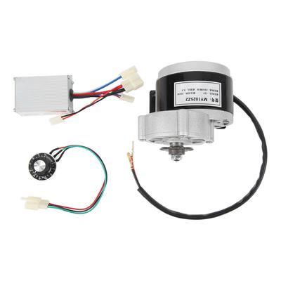 Moteur Électrique à Réduction d'Engrenages 12V 250W MY1025Z2 Contrôleur à Trois Fils avec Interrupteur à Bouton Kit de Modification pour Vélo Électrique