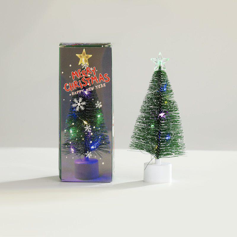 Mini Pine Needle Christmas Tree Decor for Tabletop or Window Display