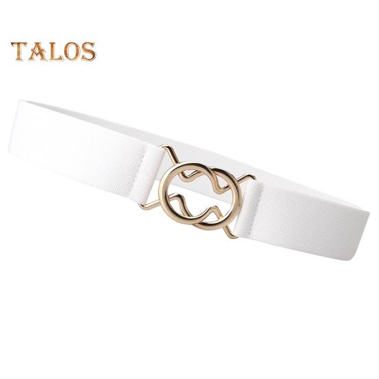 

Женский простой ремень, однотонный эластичный пояс, регулируемая длина, джинсовый ремень, тонкий пояс, аксессуары для костюма белый