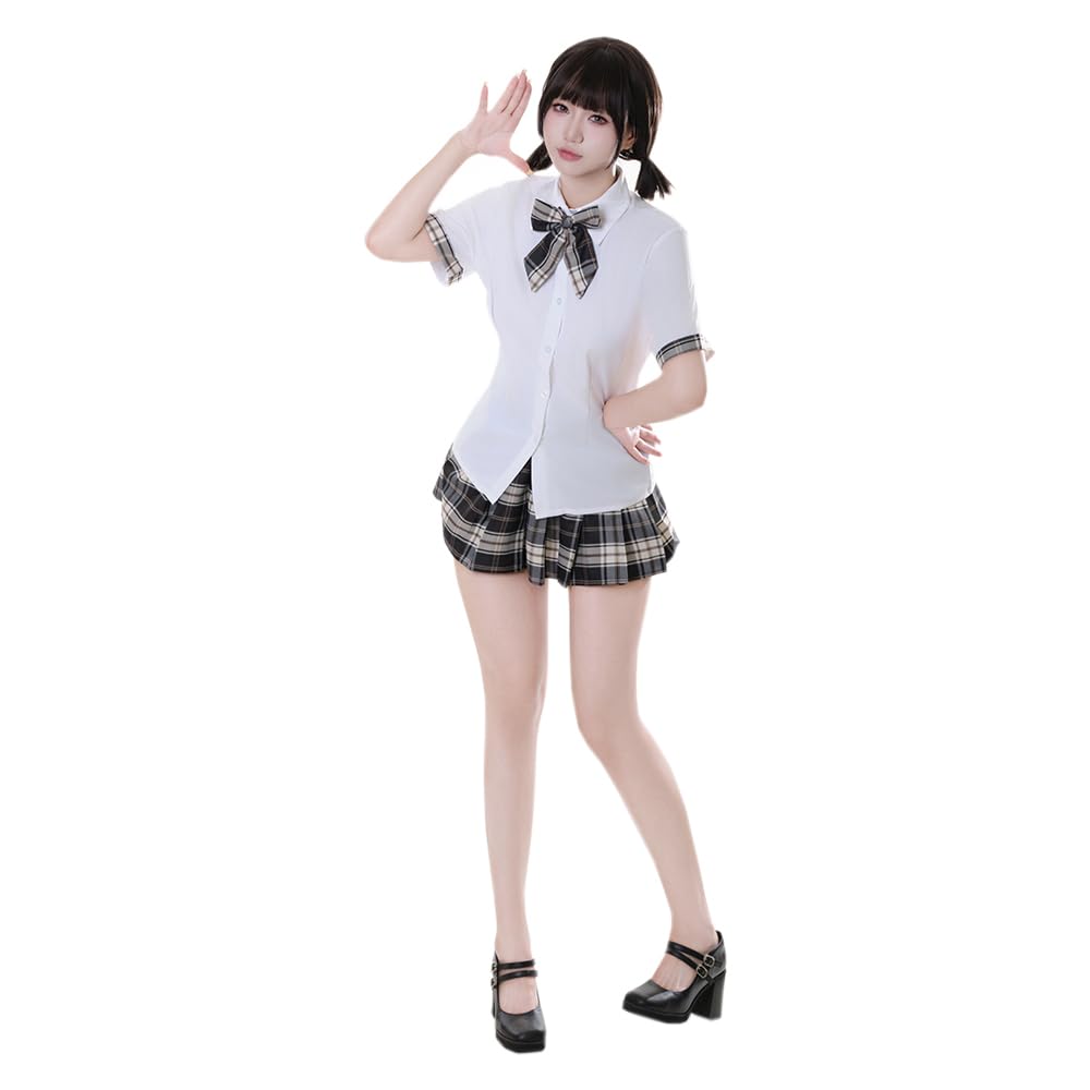 SHLYMP Sailor Suit Sexy Cosplay Erotic Extreme Naughty Sexy Underwear Lingerie Short Sleeve Navy Style JK Uniform Temptation High School Girl High