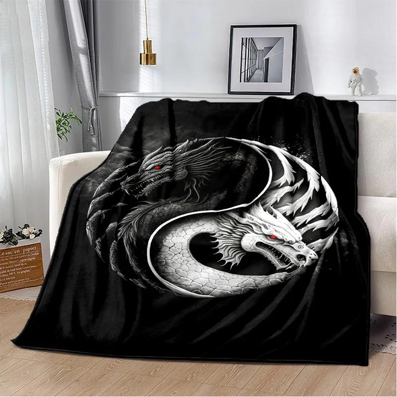 3D Naturalize Yin and Yang Chinese Tai Chi Blanket,Soft Throw Blanket for Home Bedroom Bed Sofa Travel Office Cover Blanket Kids