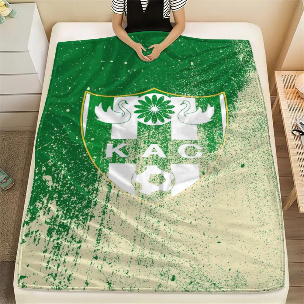 1Pc Kenitra Athletic Club kac Print Flannel Blanket High Quality Warm Comfortable Cover for All Seasons Perfect for Gifts Home Decor