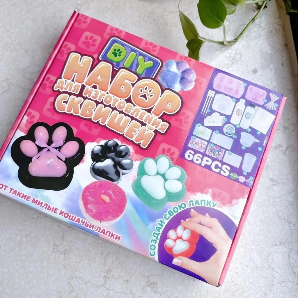 DIY  Squishy Cat Kit Set - Liquid Silicone Gel Making Kit Kawaii Cartoon Character Squishiesa Squishy Cat Cartoon Characters