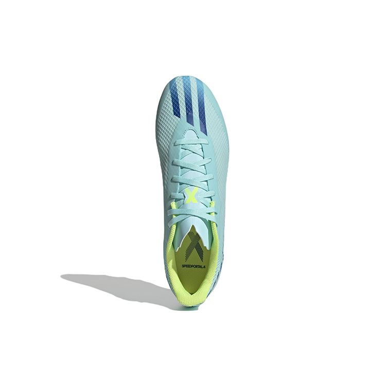 Adidas X Speedportal .4 Round Toe Lace-Up FG (Rubber Long Stud) Slip-Resistant Durable Lightweight Soccer Shoes Unisex Soccer Shoes Blue GW8492
