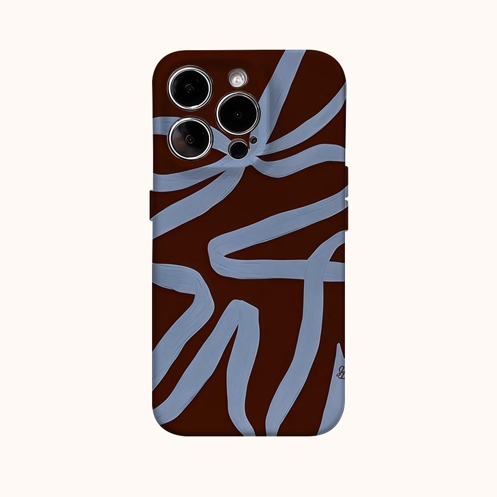 MOCHA RIBBON Phone Case for IPhone 16 15 14 13 12 11 X XS XR XSMAX 7 8 Pro Max Plus Double-layer Back Cover