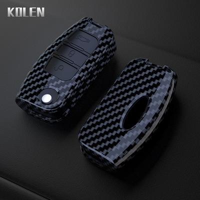 ABS Carbon Fiber Auto Schlüsselanhänger Hülle für Ford Fiesta Focus 2 Ecosport Kuga Escape Falcon B-Max C-Max Eco Sport Galaxy Zubehör