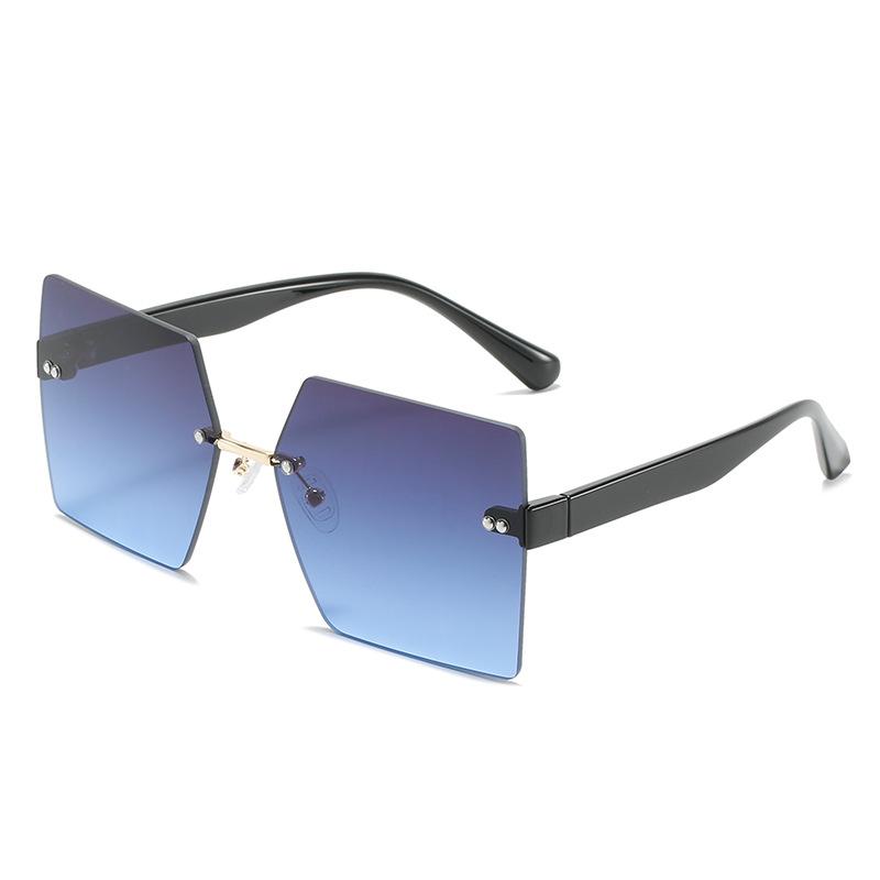 Frameless Sunglasses, Street Photography Personalized Square Pc Glasses, Multi-Color Sunglasses For Women