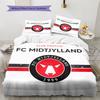 FC Midtjylland  Pattern Bedding Quilt Set  Home Decoration  Gift (1 * Duvet Cover + 2 * Pillowcase  Without Core)