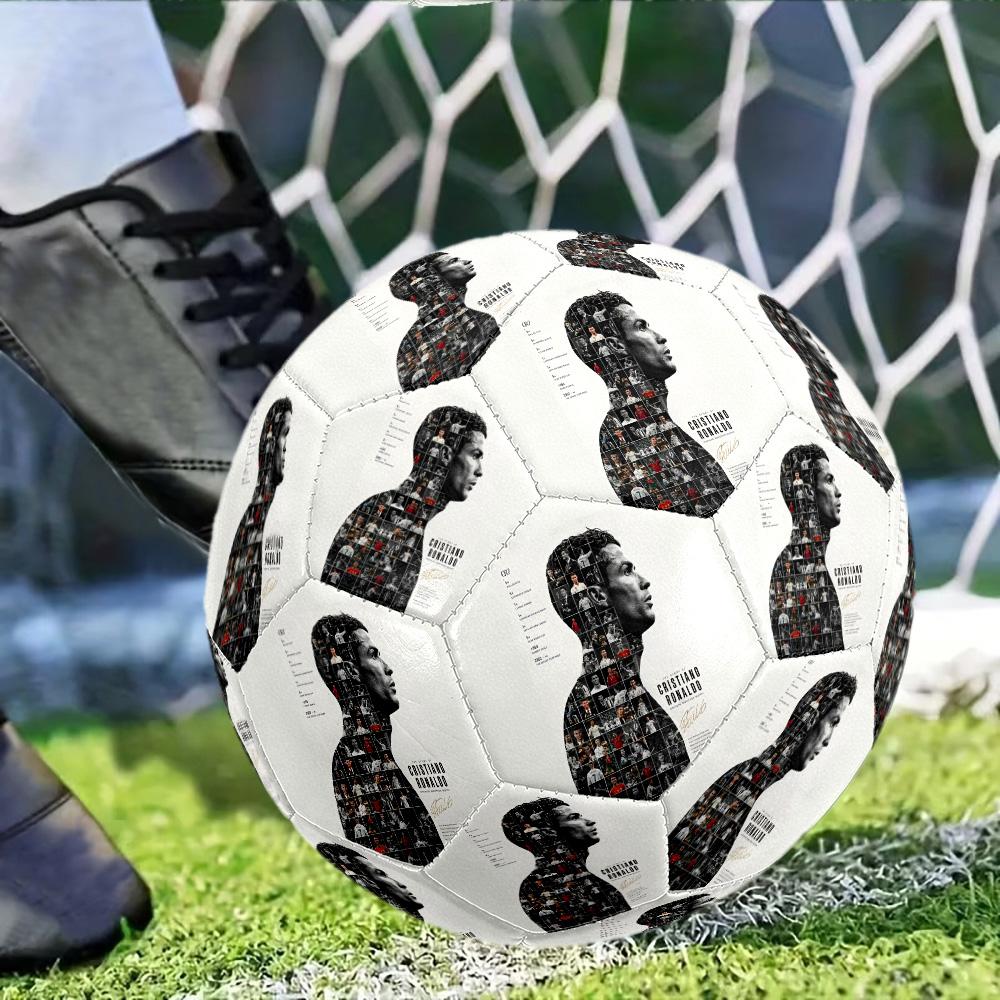 Cristiano Ronaldo26 Größe 5 Fußball Maschinengenäht Indoor/Outdoor Universeller Fußball Einzigartiges Geschenk für Fußballfans
