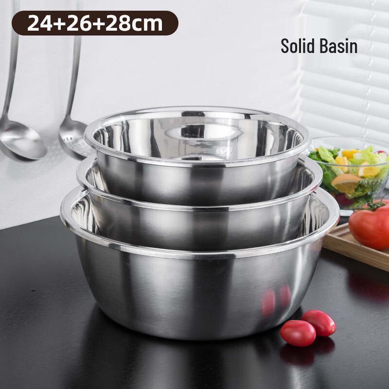 ZISIZ Food Grade 304 Stainless Steel Mixing Bowl