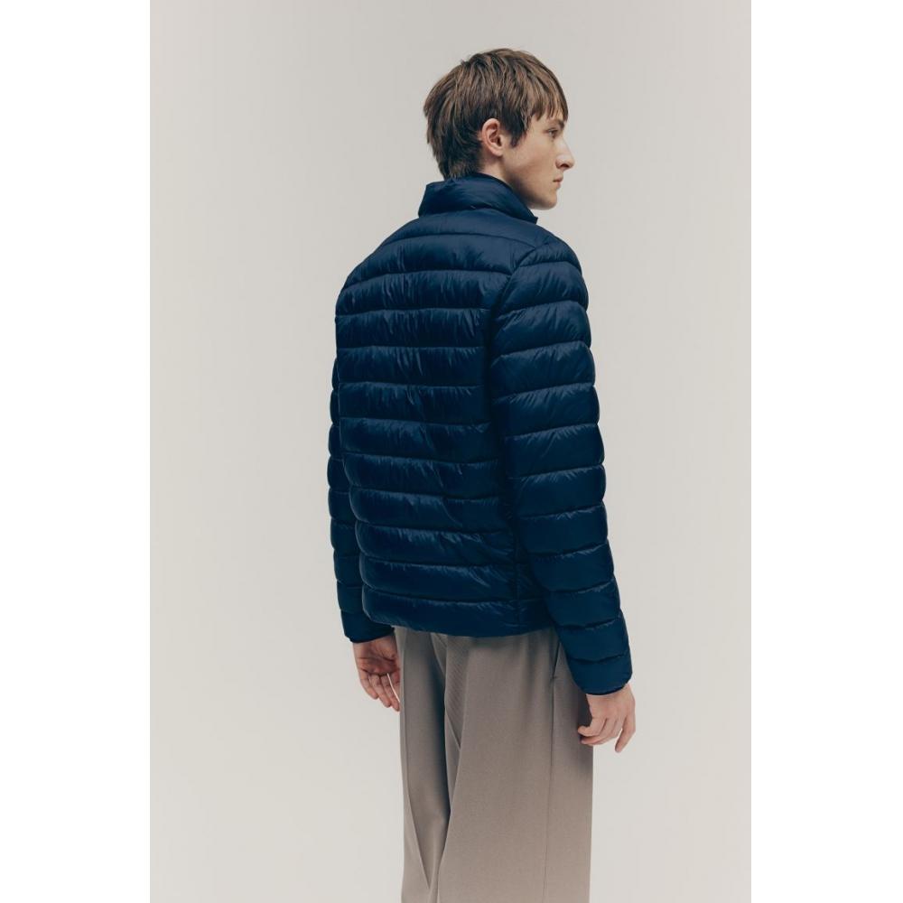 H M ligHtweigHt Puff Jacket sliM Fit Navy Blue