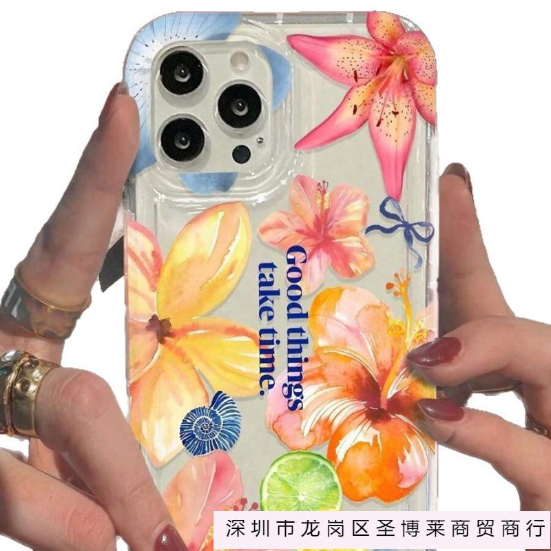 Summer breath is suitable for iPhone16promax Apple 15 mobile phone case 14 transparent 13 airbag 12 explosive 11 Europe and America
