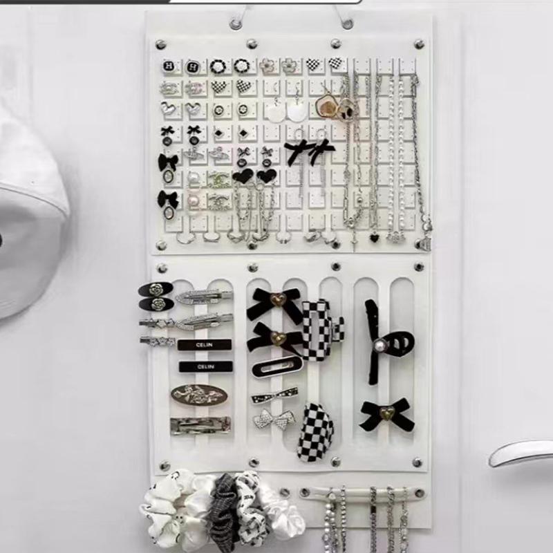 Large Capacity Hair Clip Hairband Holder Wall Hanging Earrings Necklace Storage Hanger Space Saving Organizer Wall Decor