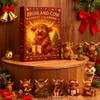 Highland Ko 24 Dagar Jul Nedräkningskalender med 24 Figurer Presentförpackning Prydnader Adventskalender Julklapp för Koälskare