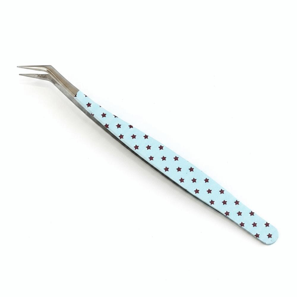 High Precision False Eyelash Tweezers Anti-static Eyelash Curler  Extensions Grafting Style 2