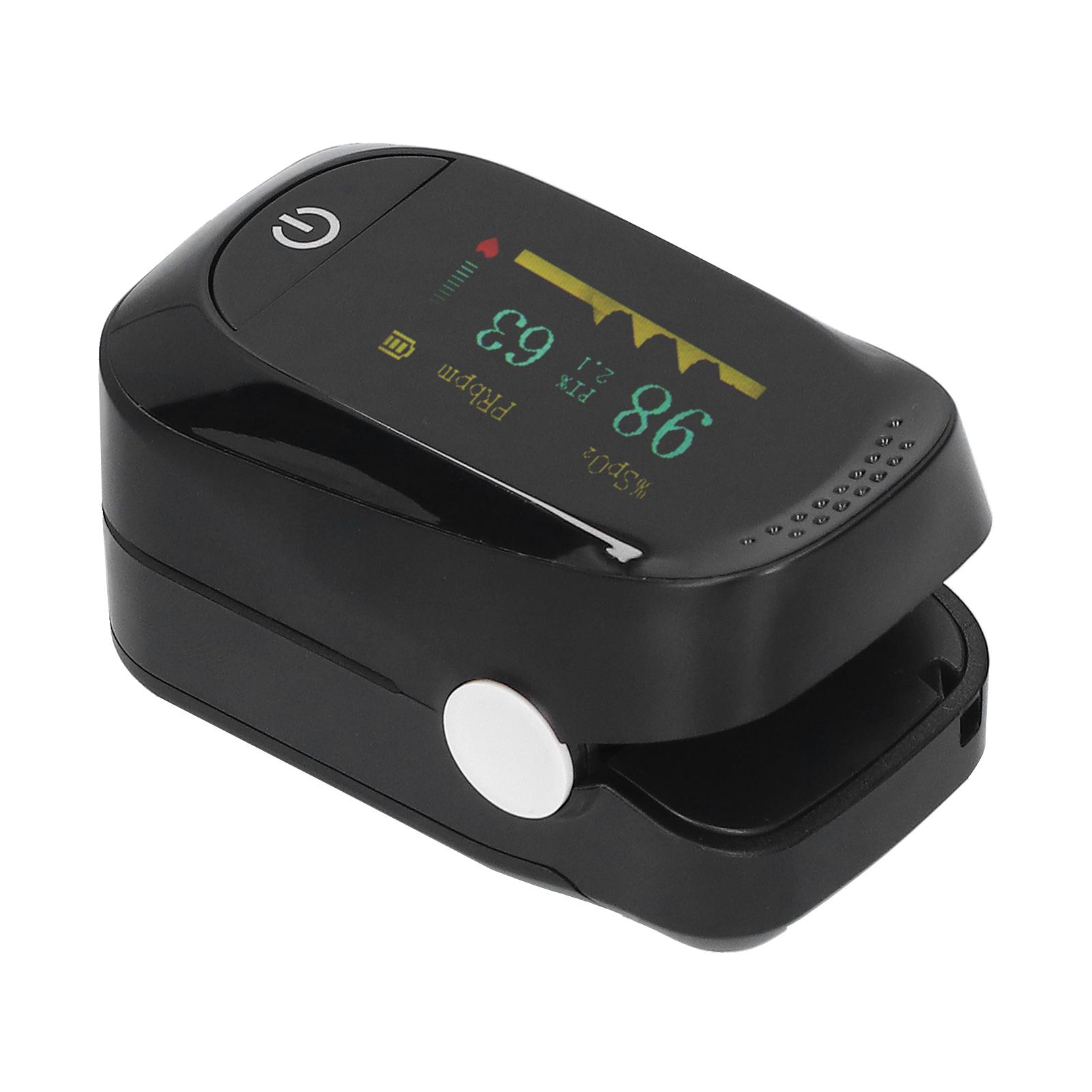 

Пульсоксиметр на палец со светодиодным дисплеем для быстрого измерения насыщения крови кислородом, черный