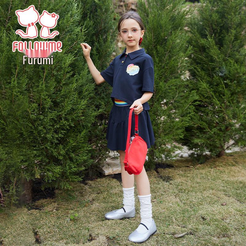 Fuluomi Girls' Summer Academy Style Skirt Set