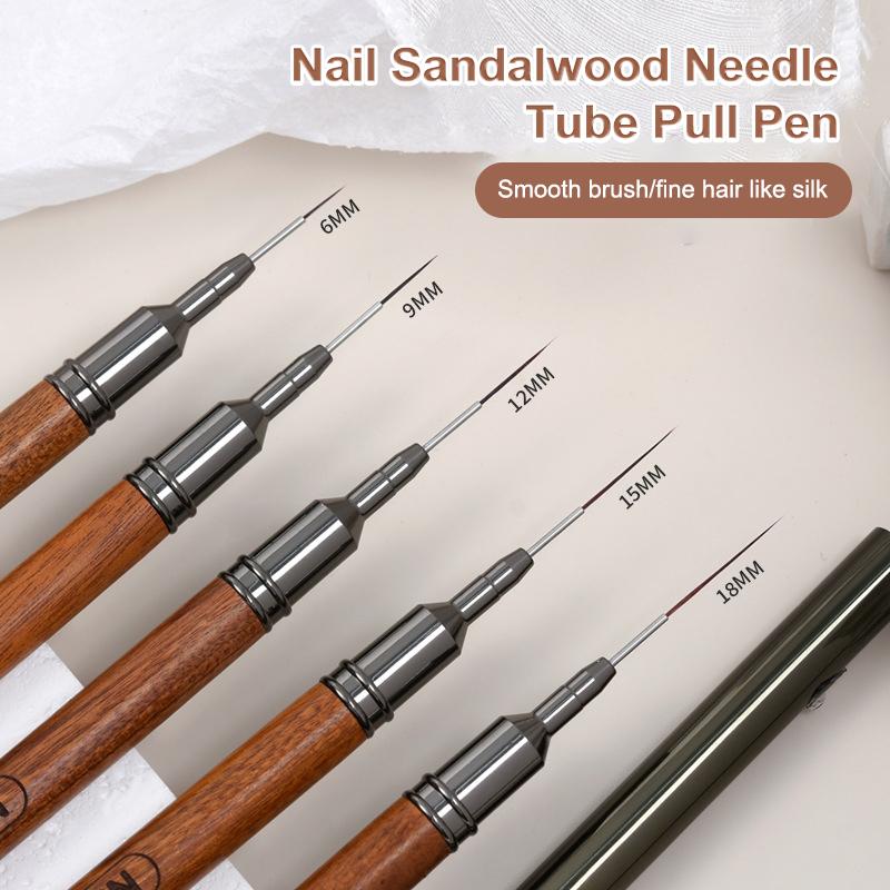 6/9/12/15/18Mm Nail Liner Brush Drawing Lines Stripe Painting Flower Pen Nail Art Manicure Sandalwood Handle