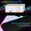 11.8 X 31.4 Kitty RGB Mousepad Led Mouse Pad, Kitty Large RGB Gaming Mouse Pad, Office Desk Mat Non-Slip Rubber Base Mouse Pads (Blue)