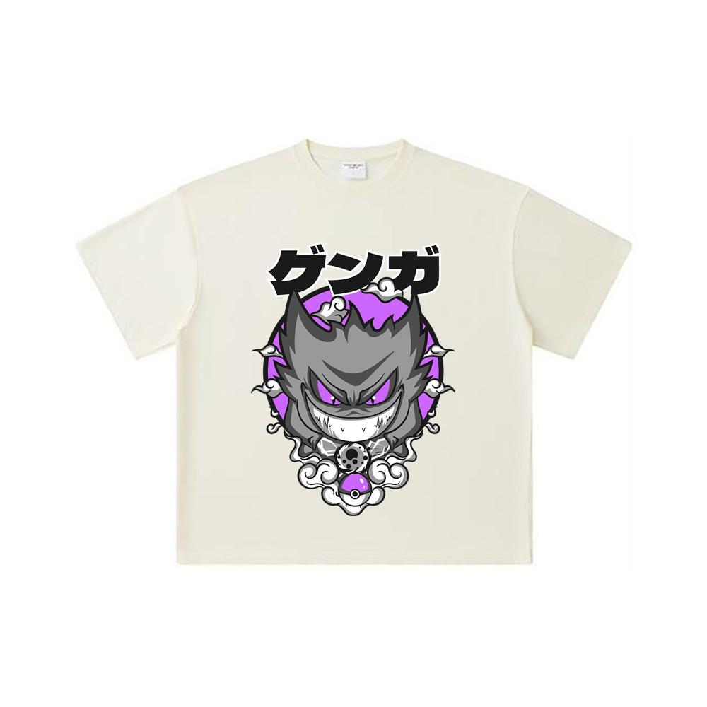 

Хлопковая футболка унисекс с принтом Gengar из коллекции Pokemon V10, плотность 260 г/м², двойная пряжа, 32 счет, 100% хлопок S абрикосовый