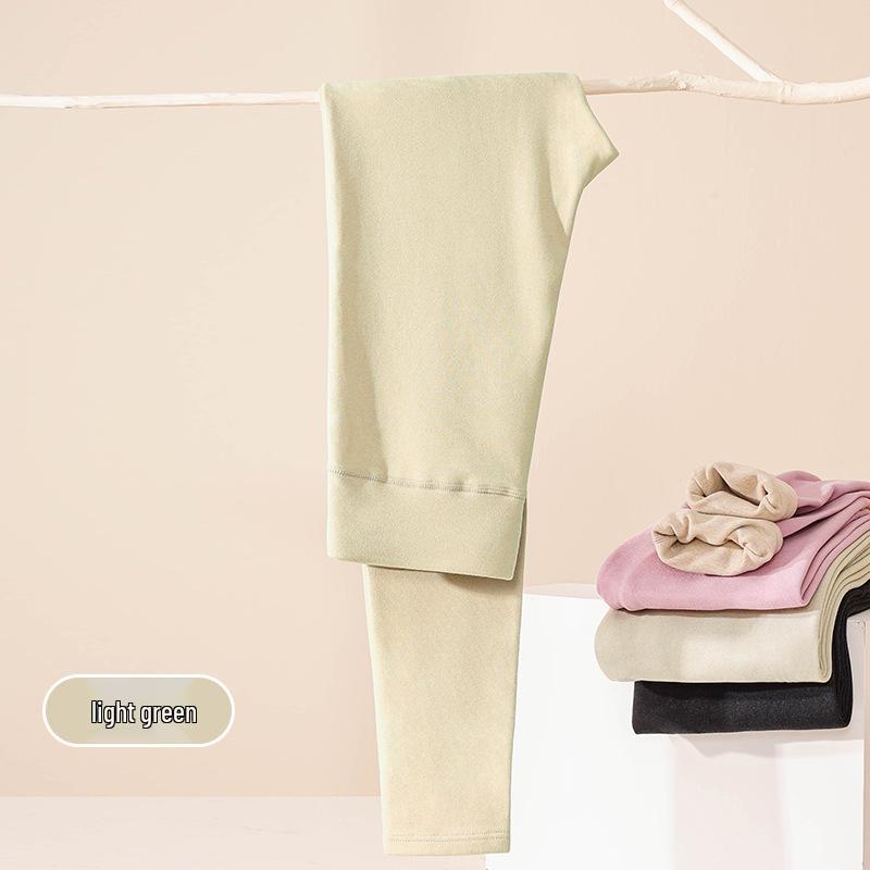 Women s High-Waisted Autumn Wool Trousers & Men s Slim Fit Thermal Pants XL