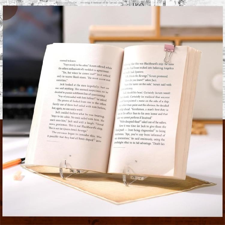 Clear Acrylics Easel Stands 5.9Inch Decorative Plate Display Stand Picture Frame Stand for Displaying Books Photos