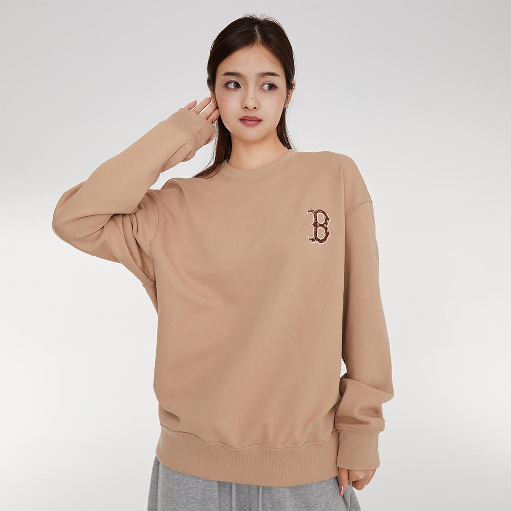 New MLB Boston Red Sox Sweatshirts Unisex Beige Yellow 3AMTM1234-43BGS