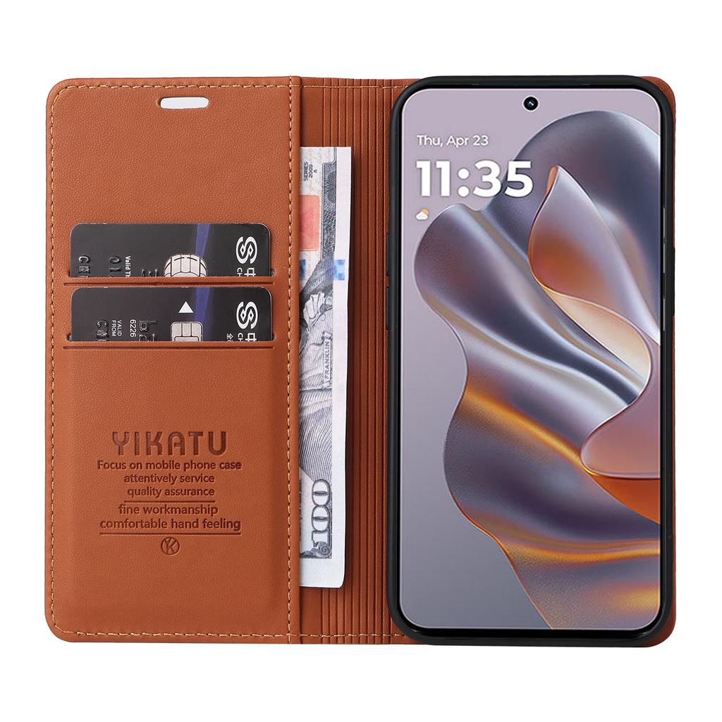 YIKATU YK-001 For Motorola Edge 50 Neo 5G/Moto S50 5G/Thinkphone 25 5G Case Stand Leather Phone Cover Strong Magnetic Closure