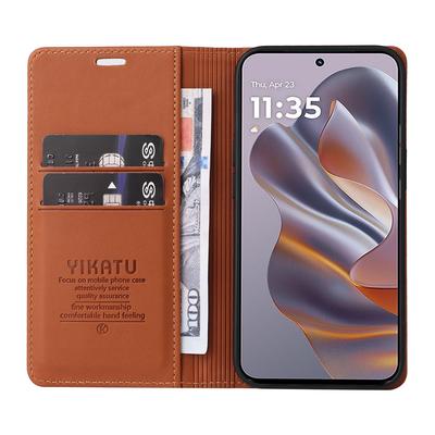 YIKATU YK-001 For Motorola Edge 50 Neo 5G/Moto S50 5G/Thinkphone 25 5G Case Stand Leather Phone Cover Strong Magnetic Closure