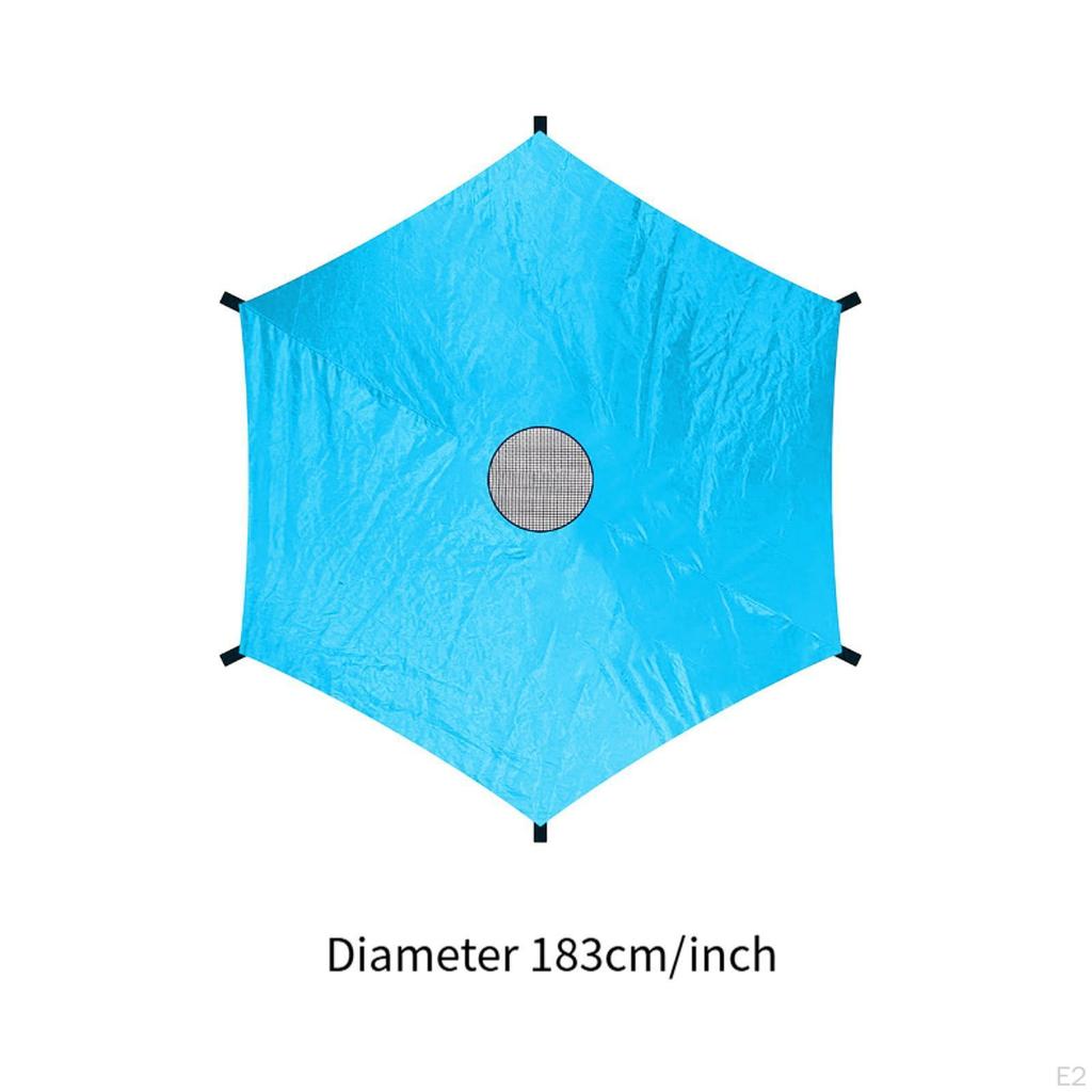 Cover of Trampoline Autumn for 6 Waterproof Poles Blue Rain Summer