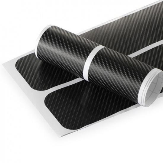 Carbon Fiber Car Door Plate Sill Scuff Cover Sticker Anti Scratch Accessories