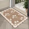 Soft Absorbent Mat Retro Bathroom Door Pad Wear-resistant Door Mats  Bathroom Use