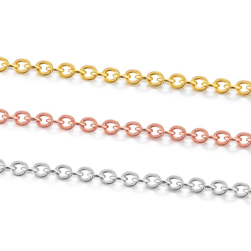 Stainless Steel Flat 'O' Chain: Jewelry Accessories for DIY Necklaces, Bracelets, Tassels, Fine Chains & Extensions.