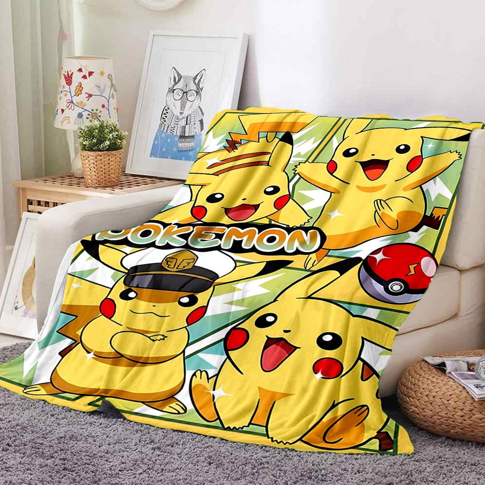 1pc Pikachu, Pokémon Blanket Versatile for Couch, Office Bed