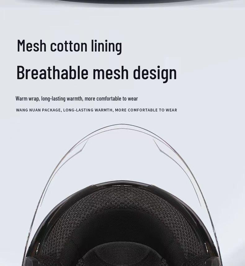 Casco Certificado para Vehículos Eléctricos con Doble Visera para Todas las Estaciones, Calidez Invernal, Adecuado para Hombres y Mujeres