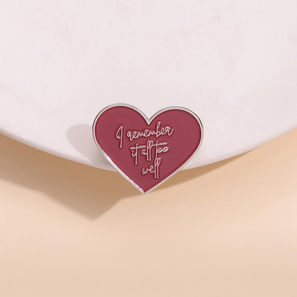 Creative Commemorative Emblem Cute Love Shape Mouldy Music Theme Peripheral Metal Brooch