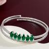 1 Zircon Double-layer Open Bracelet Ins Adjustable Fashionable Crystal Bracelet
