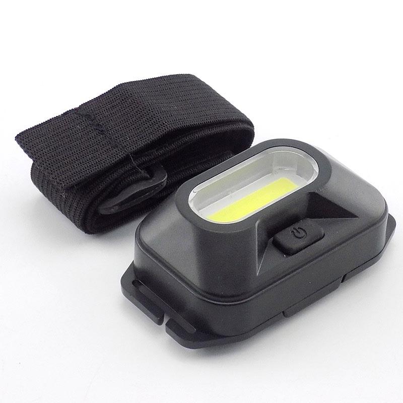 Miniaturowa latarka czołowa COB LED, latarka czołowa, bateria 3xAAA, 3 tryby świecenia, do użytku na zewnątrz, na kempingu, podczas jazdy konnej, wędkowania