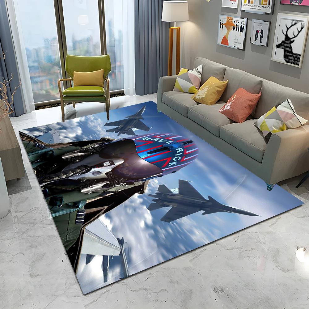 Top Gun Classic Movie Sign Tom Cruise Carpet Rug for Home Living Room Bedroom Sofa Doormat Decor,kid Area Rug Non-slip Floor Mat