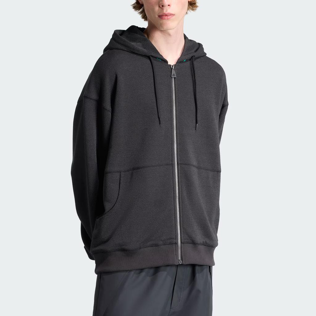 Adidas Felszerelés Sorozat FW25 Fényvisszaverő Logó Betű Sport Kapucnis Pulóver Hosszú Ujjú Kabát Férfi Kabát JX1460