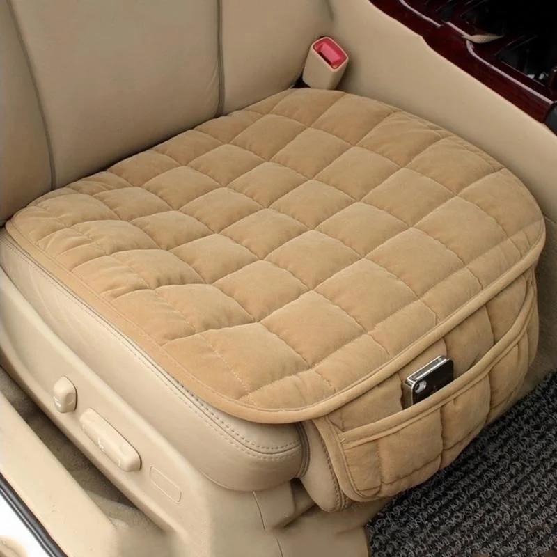 Autostoelkussen zonder rugleuning, Driesets, Geen bevestiging, Antislip Dik Zitkussen, Warm Enkel Stuk Autostoelhoes