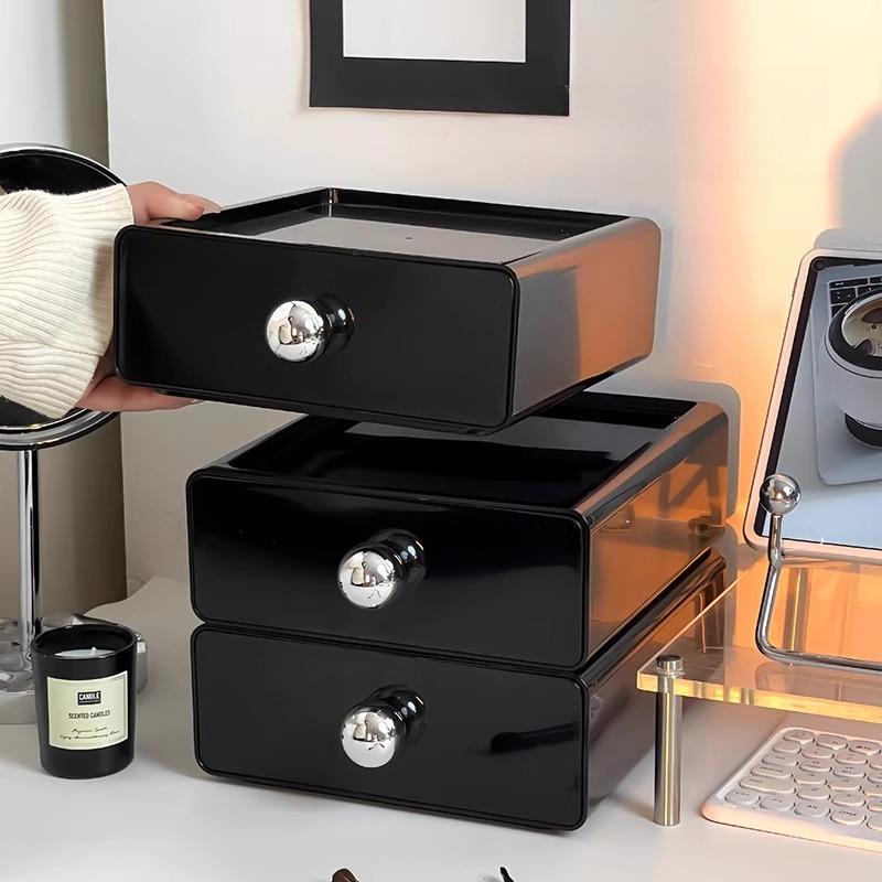 Cosmetic Storage Box Organizer Desktop Dressing Table Skin Care Storage Cabinet Drawer-style Multilayer Office Desk Storage Rack