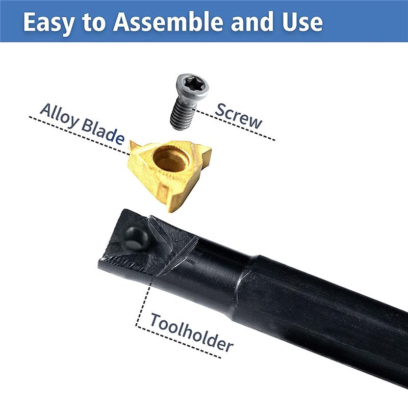 AD23-Lathe Threading Tool Set - Turning Shank Boring Bars With Indexable Carbide Inserts