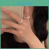 Elegante Anello in Perle d'Acqua Dolce Irregolari Stile Coreano per Donne Misura Regolabile
