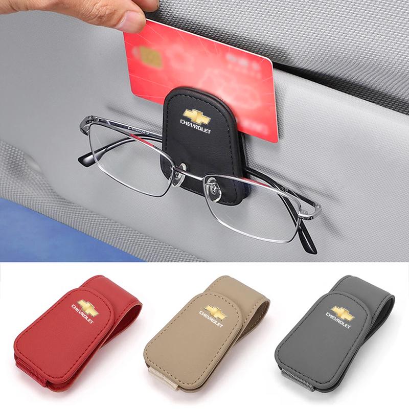 Car Glasses Clip Sunglasses Ticket ID Holder For Chevrolet Spark Captiva Cruze Tracker Orlando Trax Epica Nubira Malibu Optra