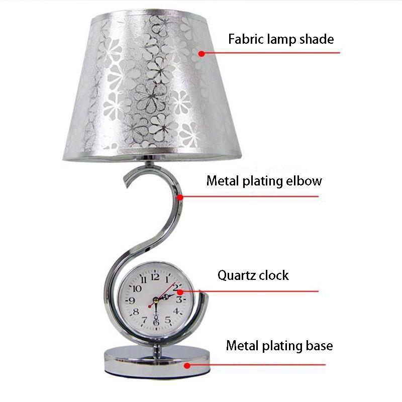 Modern Table Lamp Bedroom Bedside Living Room Decoration Fabric Lampshade With Clock At Affordable S Free Real Reviews Photos Joom Modern Table Lamp Bedroom Bedside, Vintage Floor Lamp With Clock